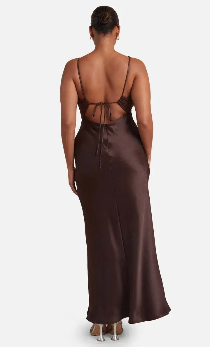 Bec & Bridge Julieta V Maxi Dress Brown Size 8 - Image 2