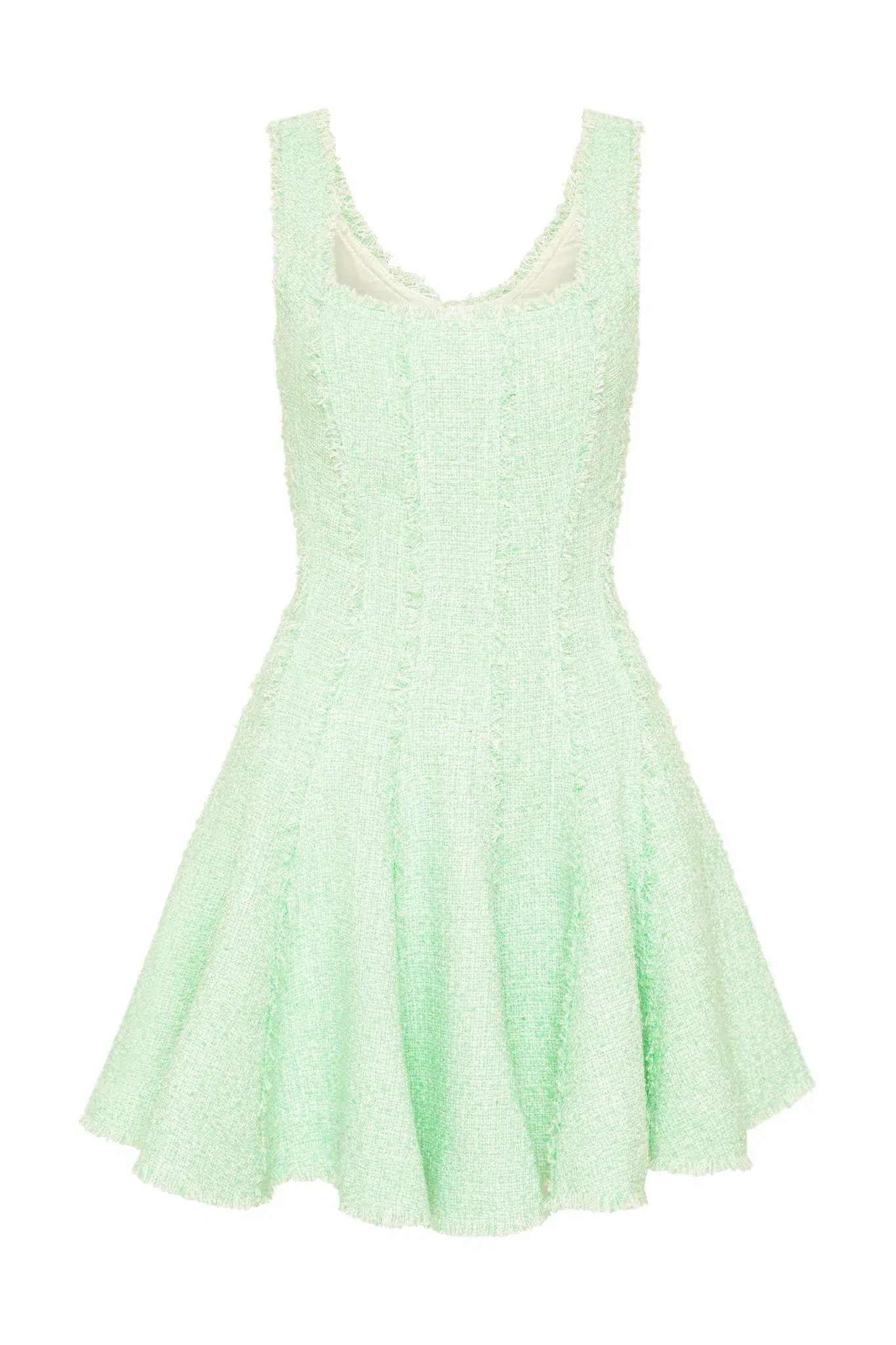 Aje Anais Boucle Mini Dress Peppermint Green Size 6 - Image 4