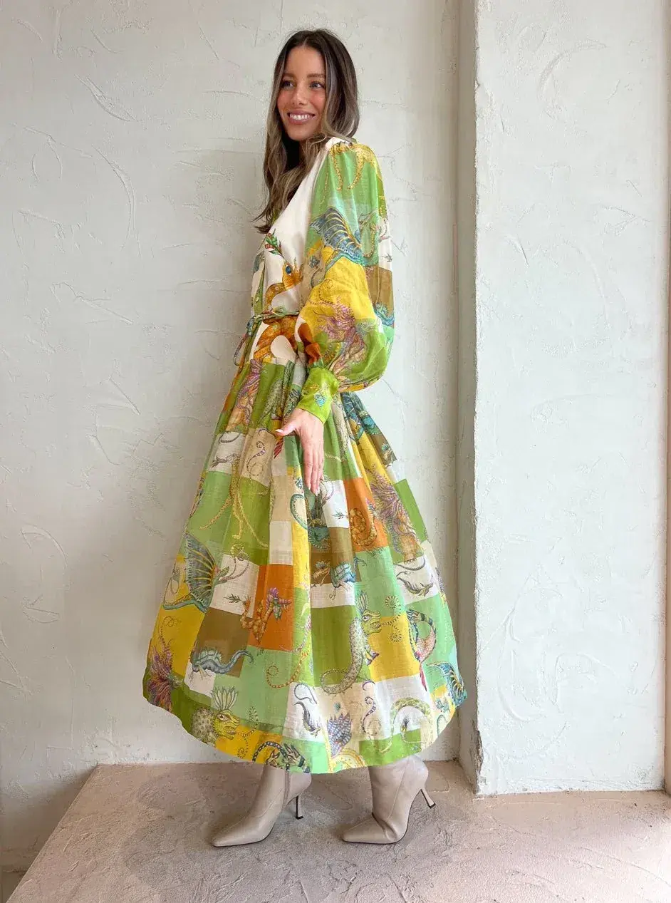 Alemais Jerome Shirtdress Multi Size 10 for rent on The Volte - main image