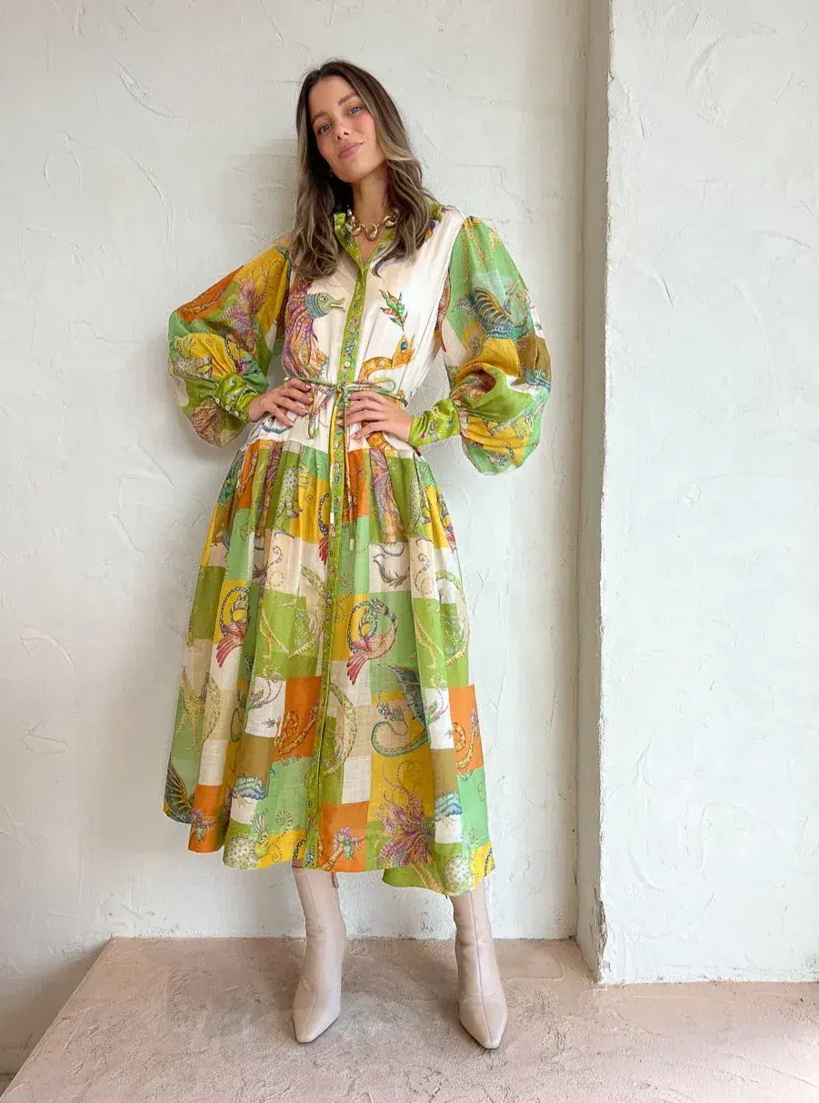 Alemais Jerome Shirtdress Multi Size 10 - Image 2