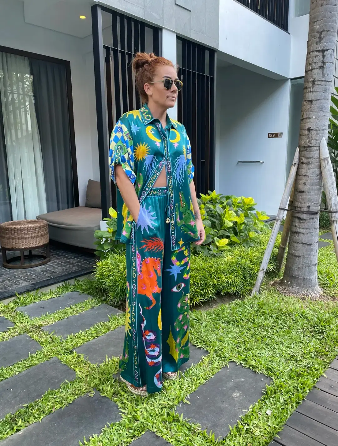 Alemais Guardian Shirt and Pant Set Multi Size 10 for rent on The Volte - main image