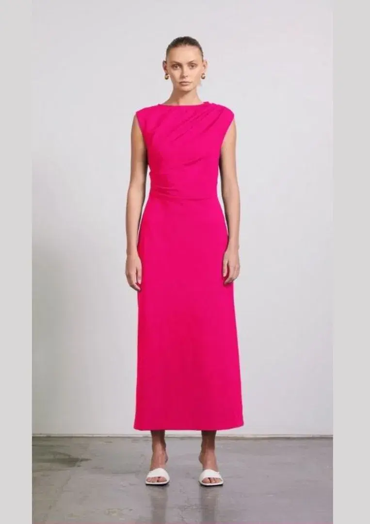 Wynn Hamlyn Monica Dress Hot Pink Size 6 for rent on The Volte - main image