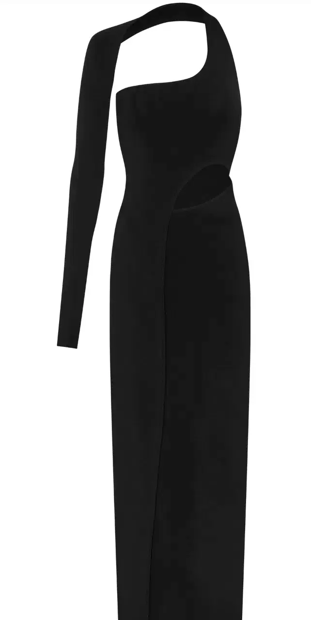 Sir the Label Manifesto Sleeve Midi Dress Black Size 8 - Image 4