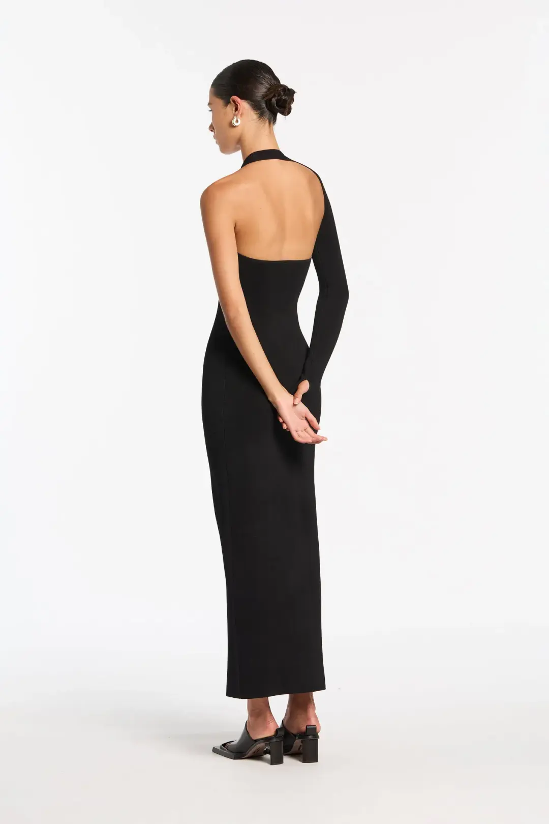 Sir the Label Manifesto Sleeve Midi Dress Black Size 8 for rent on The Volte - main image