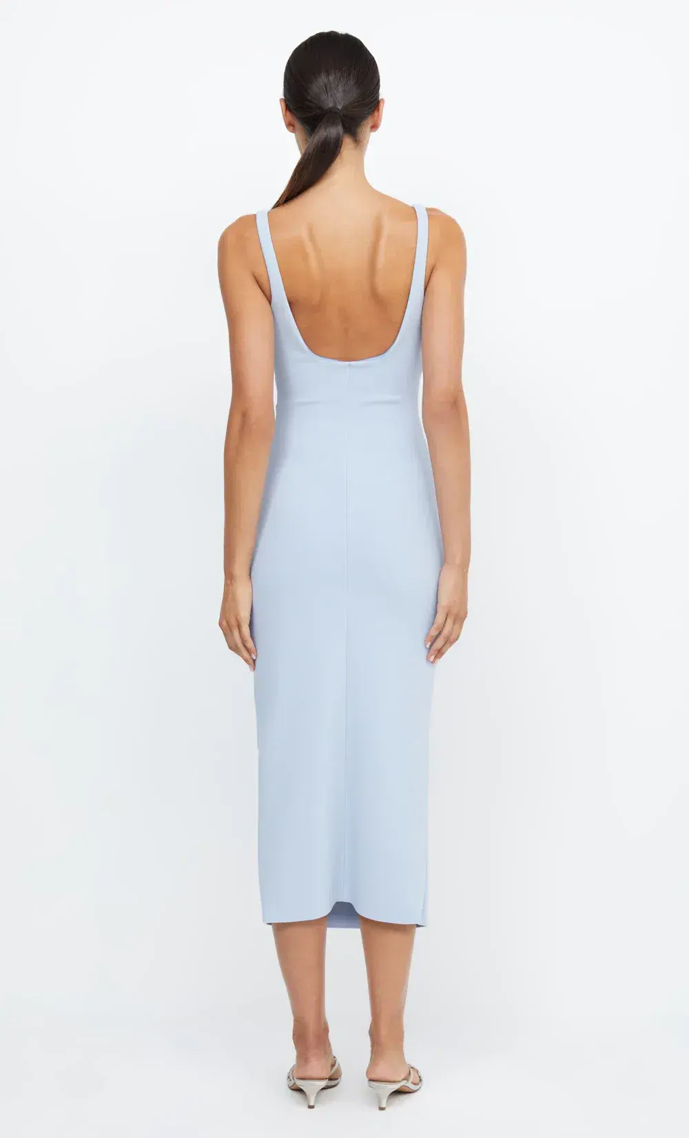 Bec & Bridge Be Mine Square Neck Dress Dusty Blue Size 10 - Image 4