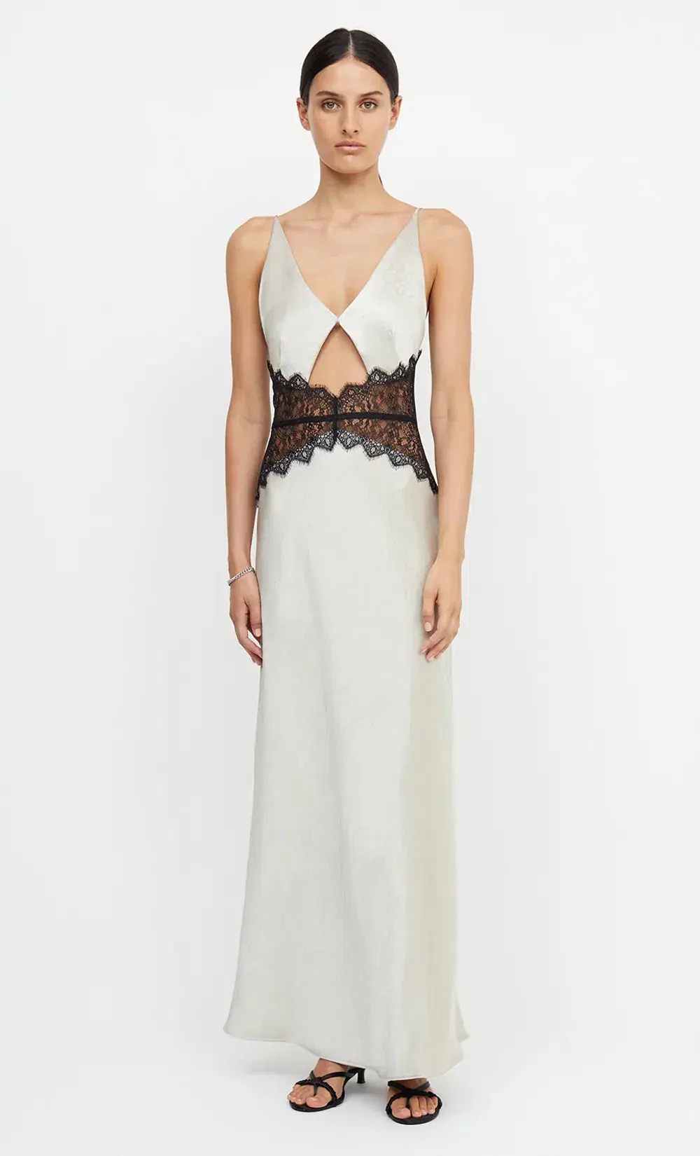 Bec & Bridge Camille Maxi Dress in Ecru/Black Size 6 - Image 1