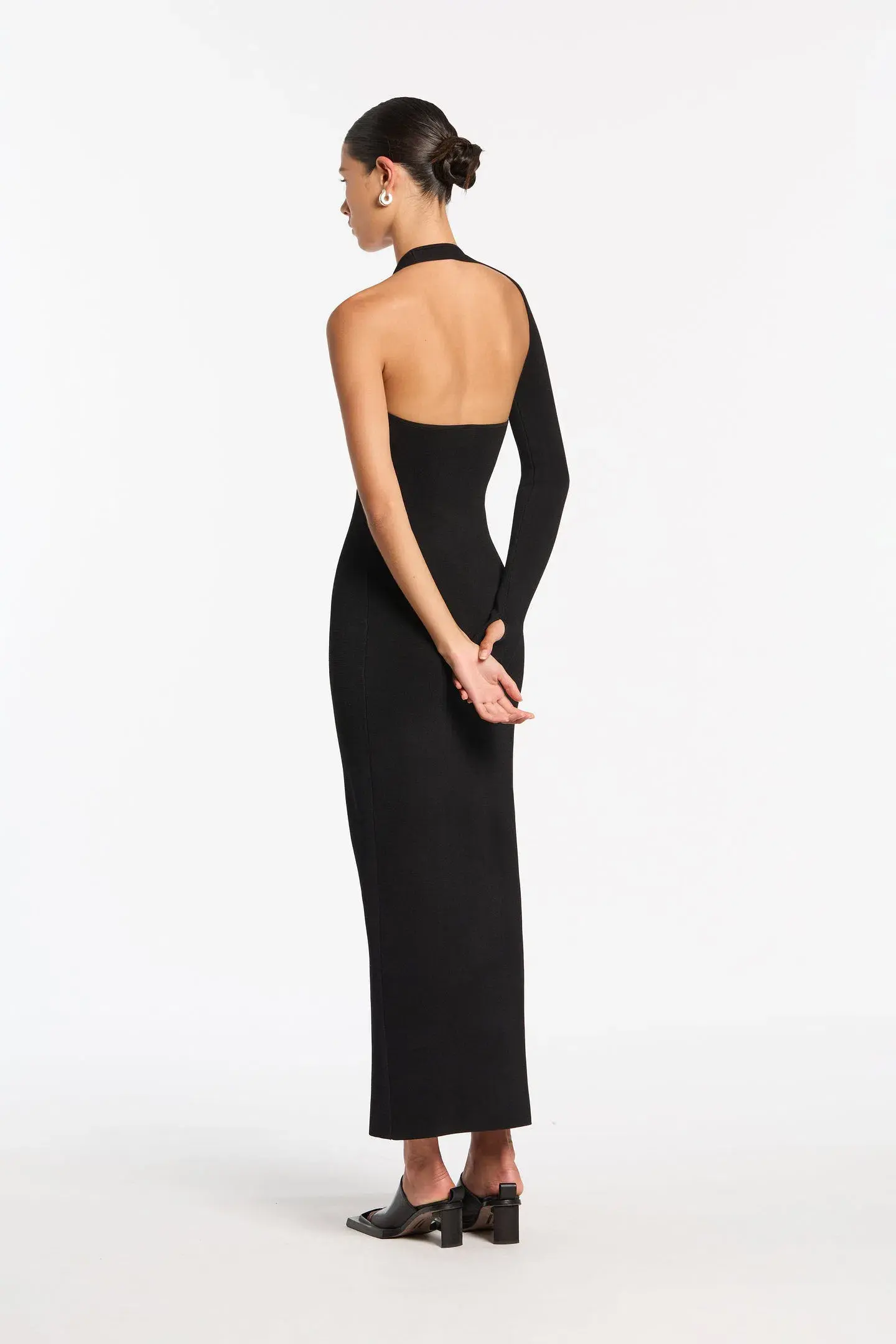 Sir The Label Manifesto Sleeve Midi Dress Black Size 8 - Image 2