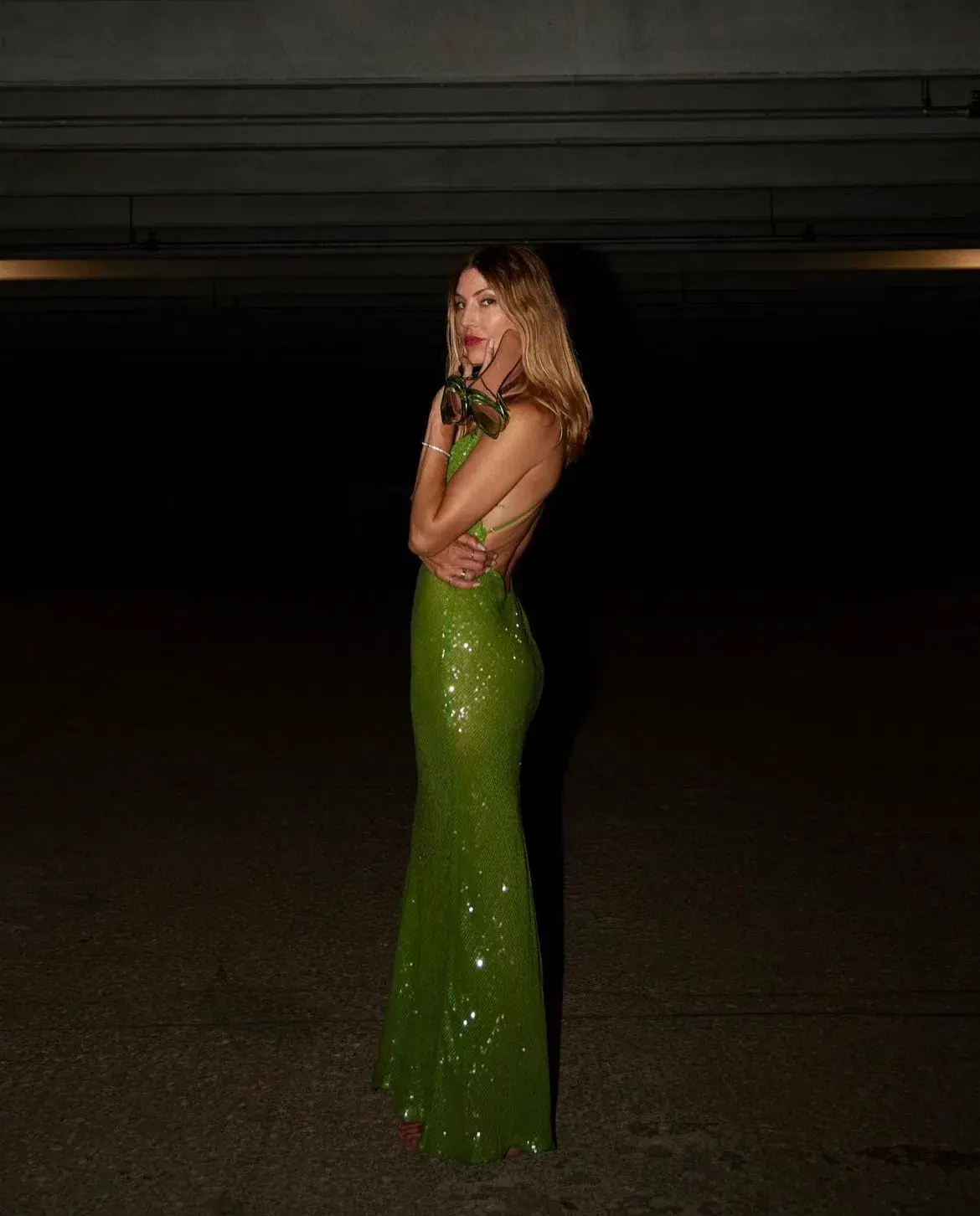 Rat and Boa Gaia Dress Green Sequin Size XXS/AU 6 - Image 5