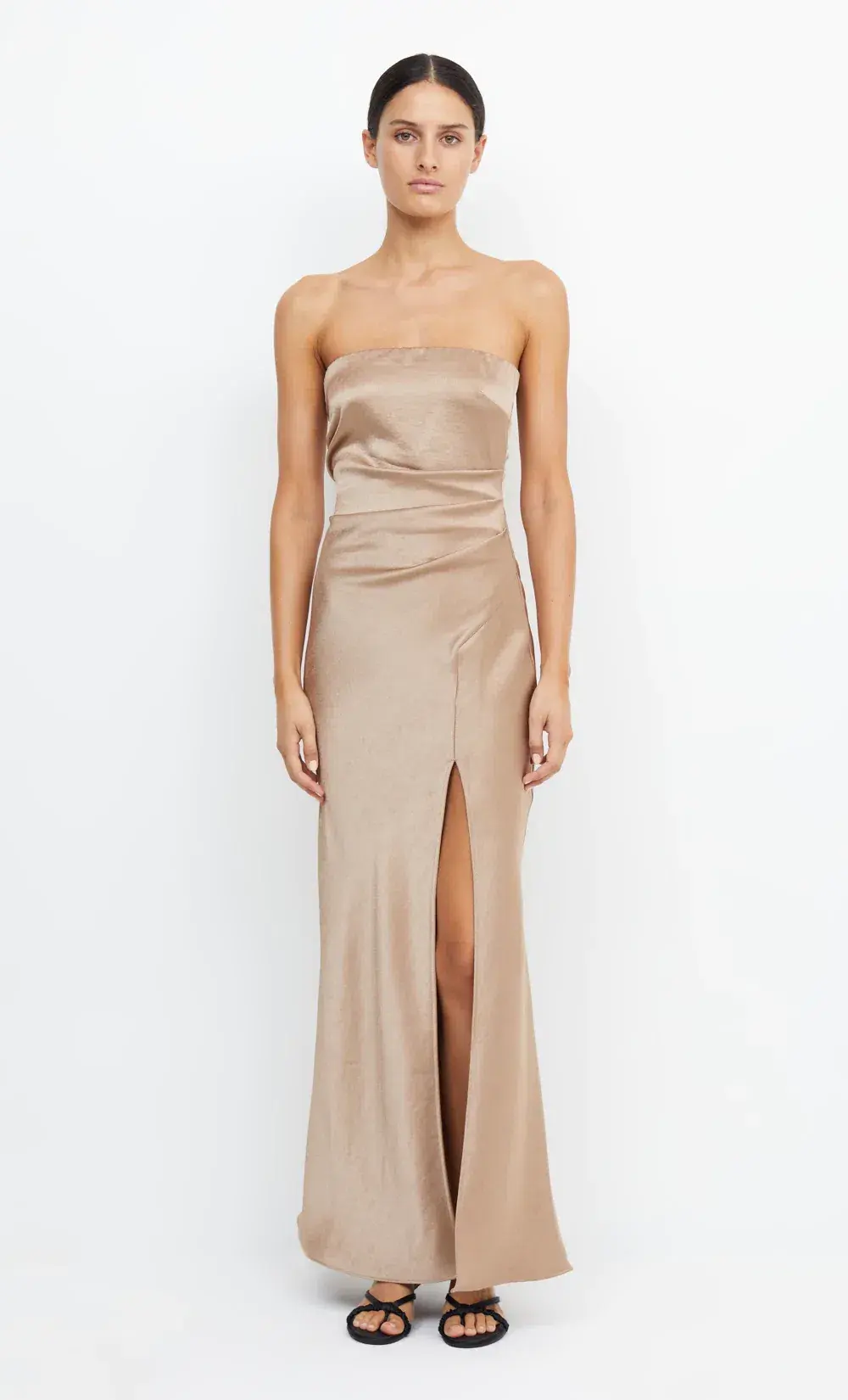 Bec & Bridge The Dreamer Strapless Dress Golden Size 12 - Image 2