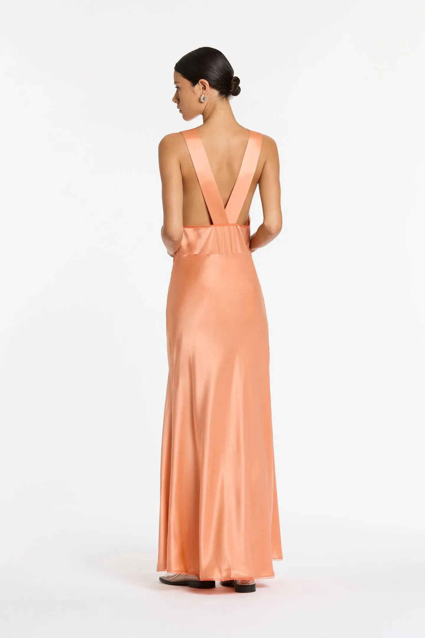 Aries Cut Out Maxi Dress Peach Size 8 - Image 2