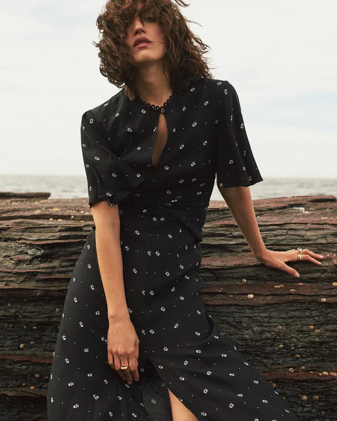Lover Foulard Midi Dress Black Size 10  - Image 2