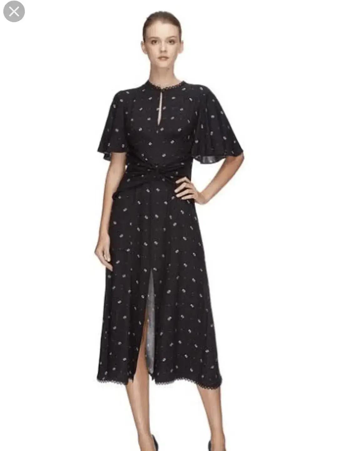 Lover Foulard Midi Dress Black Size 10  - Image 1