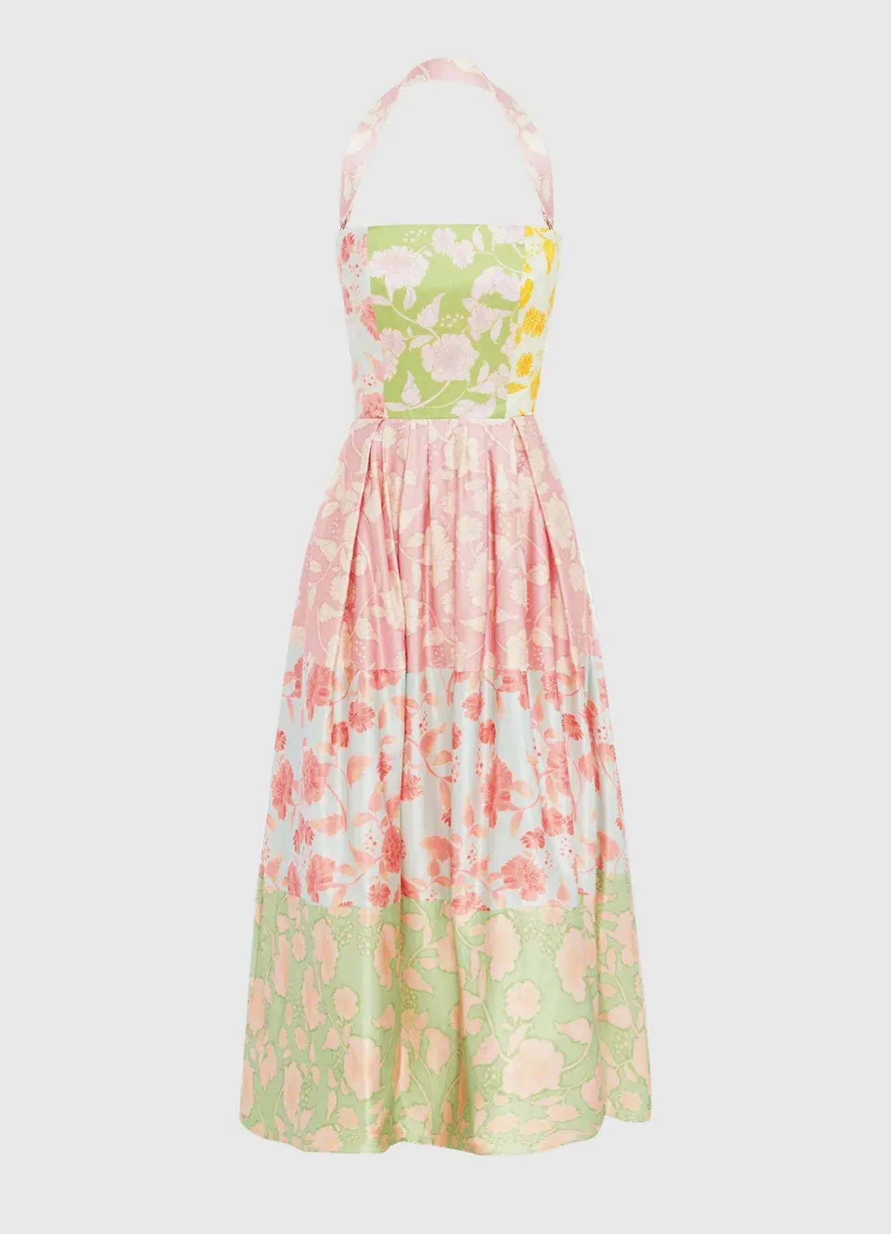 Leo Lin Ana Halterneck Maxi Dress in Anaemone Splice Print Size 8 - Image 5