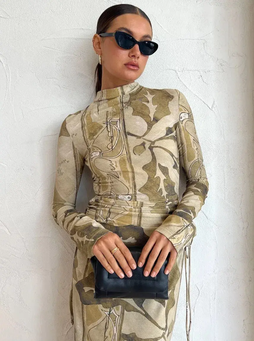 Camilla and Marc Khya Printed Midi Dress Print Size 8 / AU 8-10 for rent on The Volte - main image