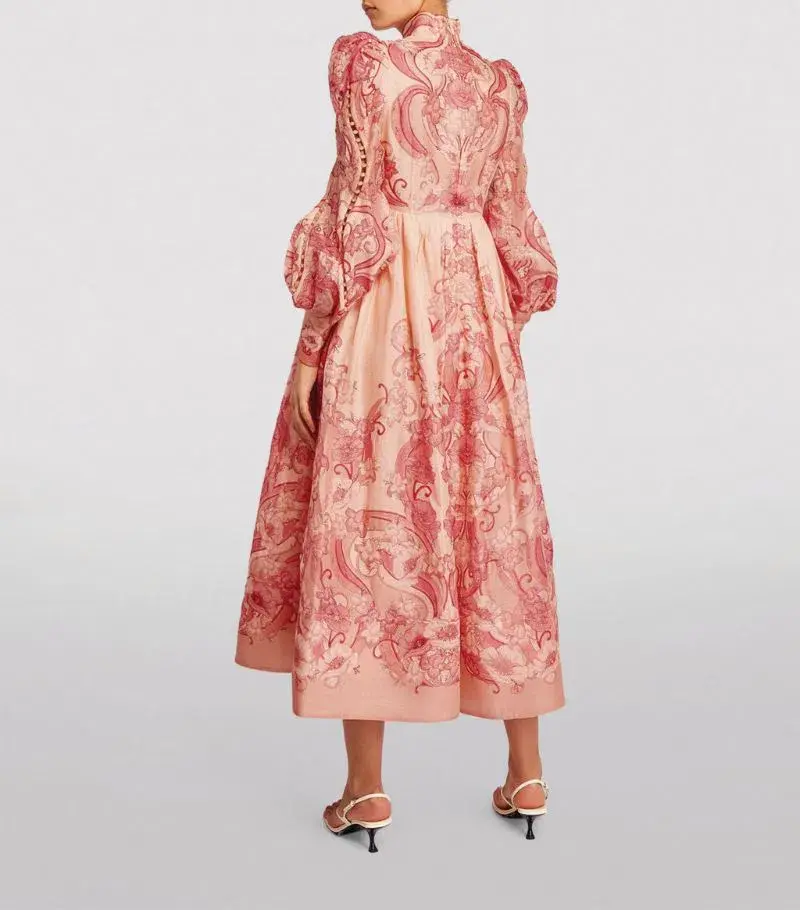 Zimmermann Concert Poppy Midi Dress Print Size 1/Au 10 - Image 2