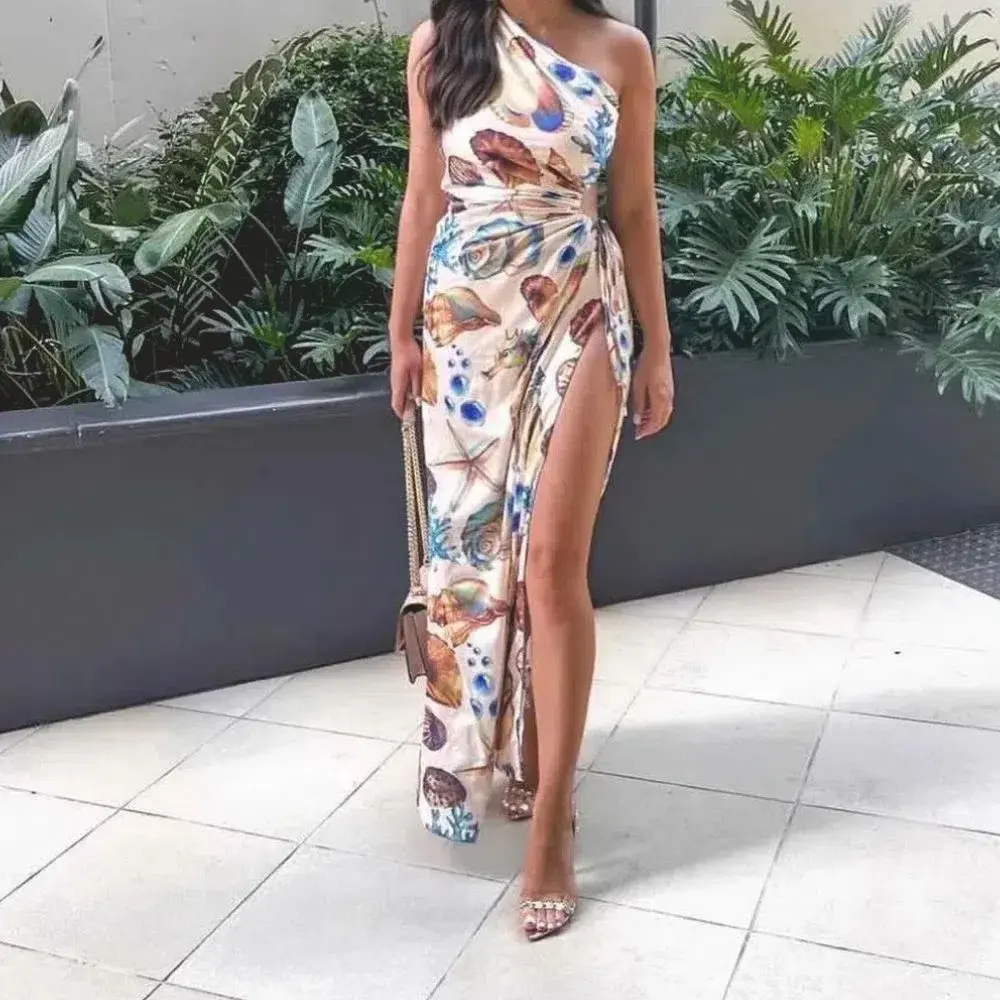 Sonya Moda Nour Seashell Maxi Dress Print Size 10 / M for rent on The Volte - main image