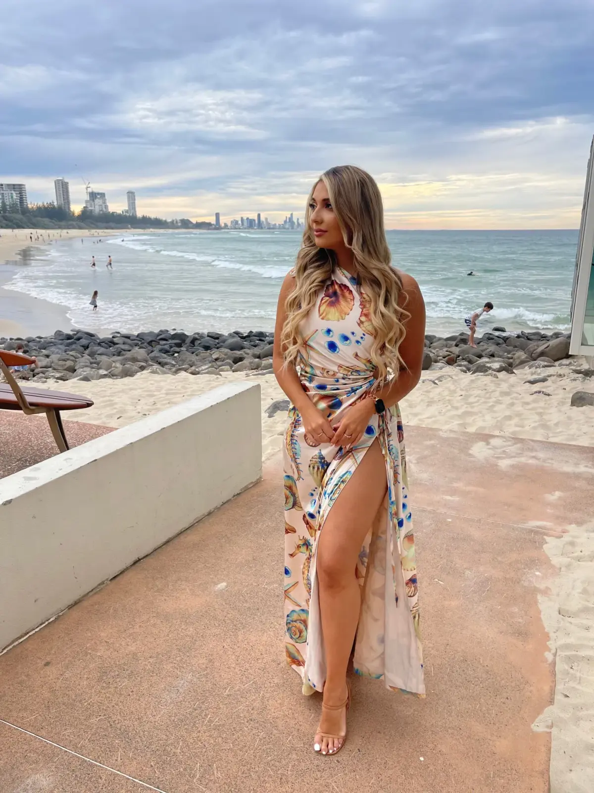 Sonya Moda Nour Seashell Maxi Dress Print Size 10 / M - Image 3