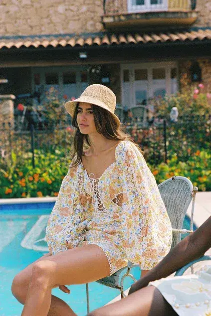 Zaco Essonnes Mini Dress Floraison Floral Print Size M / Au 10 for rent on The Volte - main image