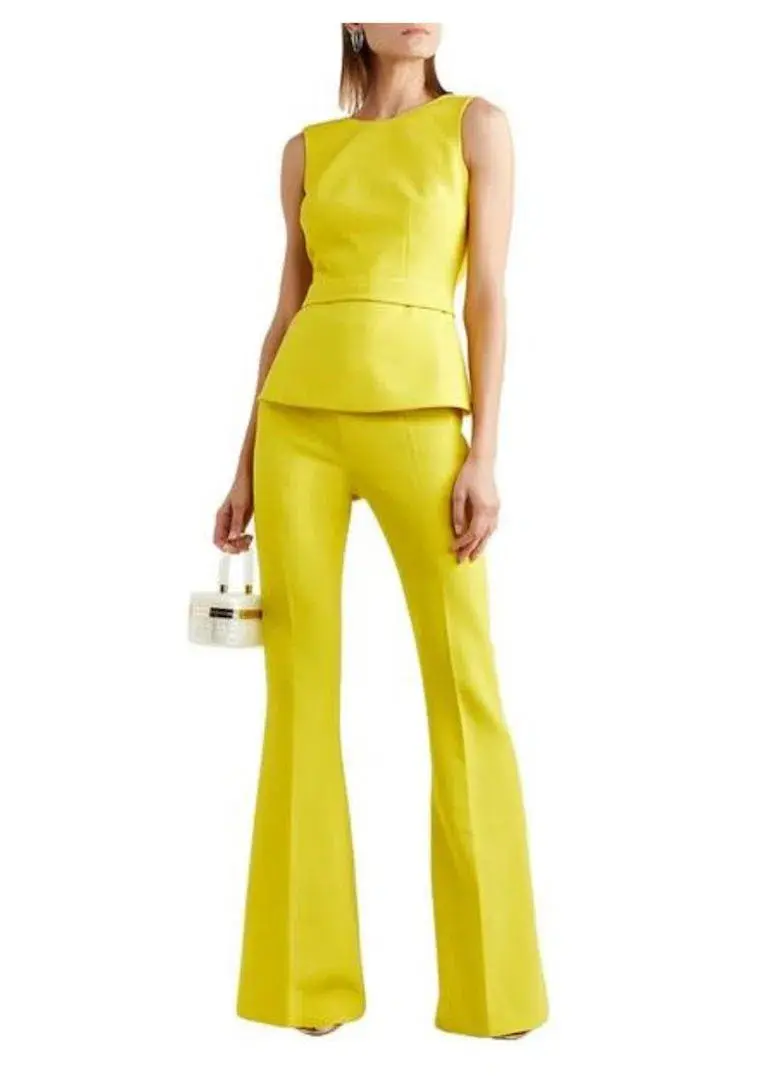 Safiyaa Sleeveless Top and Pant Set Yellow Size 6 - Image 1