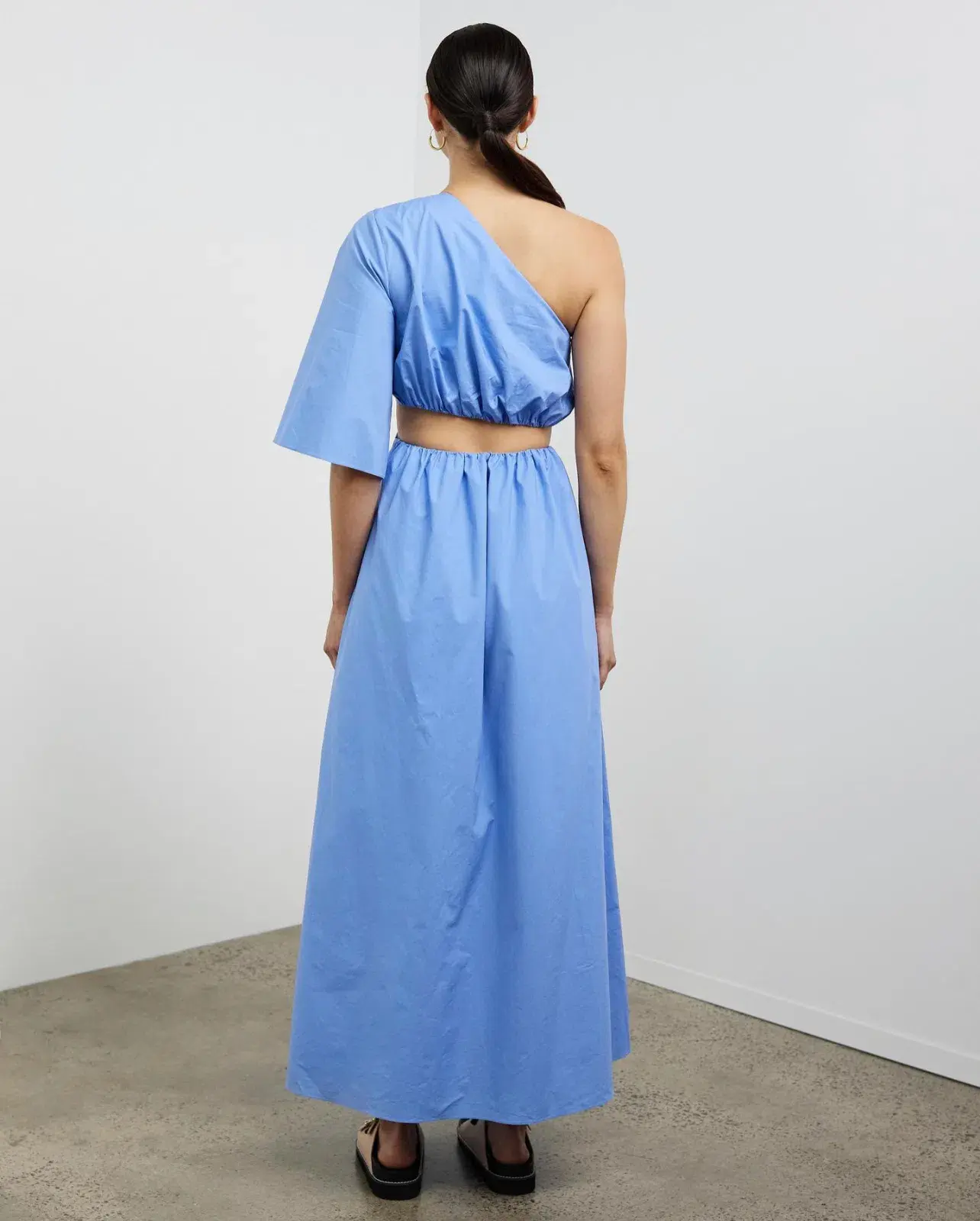 Camilla and Marc Wally One Shoulder Cut Out Maxi Dress in Sky Blue Size 10  - Image 3