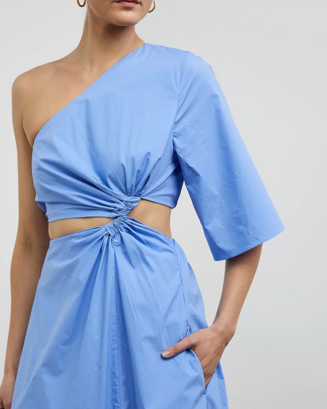 Camilla and Marc Wally One Shoulder Cut Out Maxi Dress in Sky Blue Size 10  - Image 2