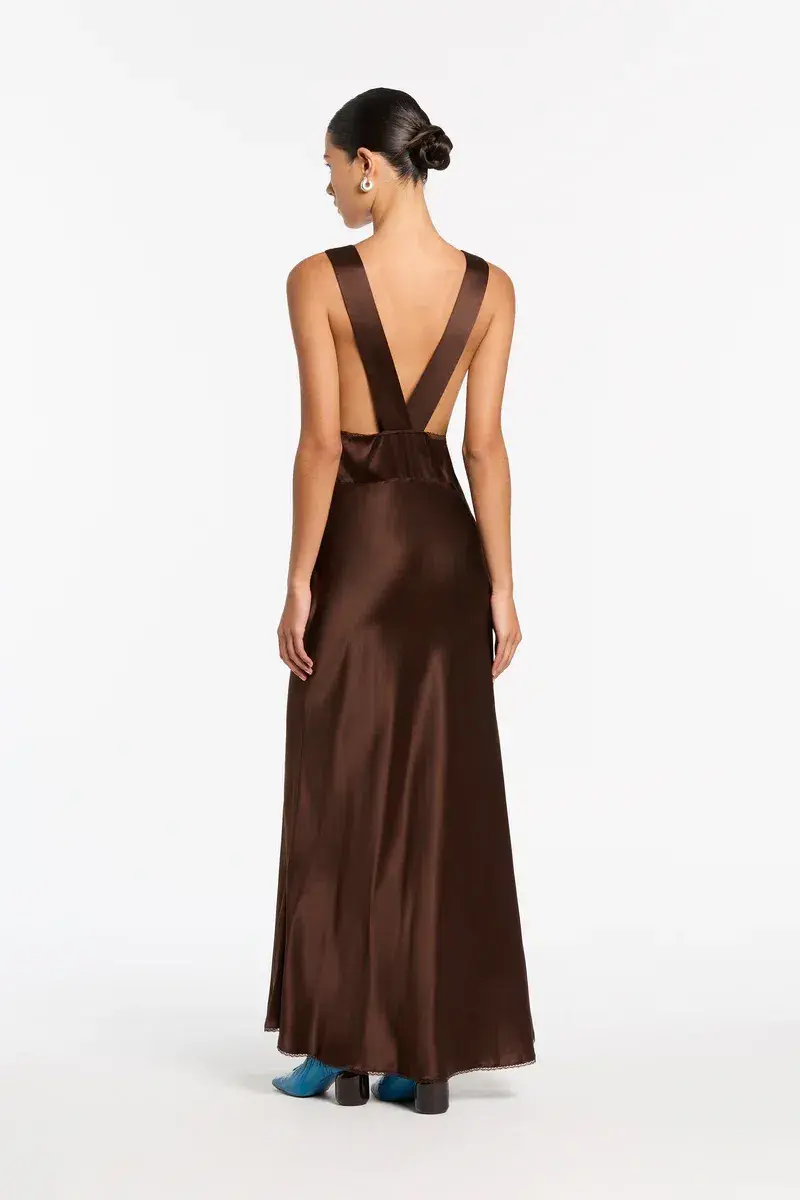 Sir the Label Aries Cut out Gown Chocolate Size 1/ Au 8  - Image 2