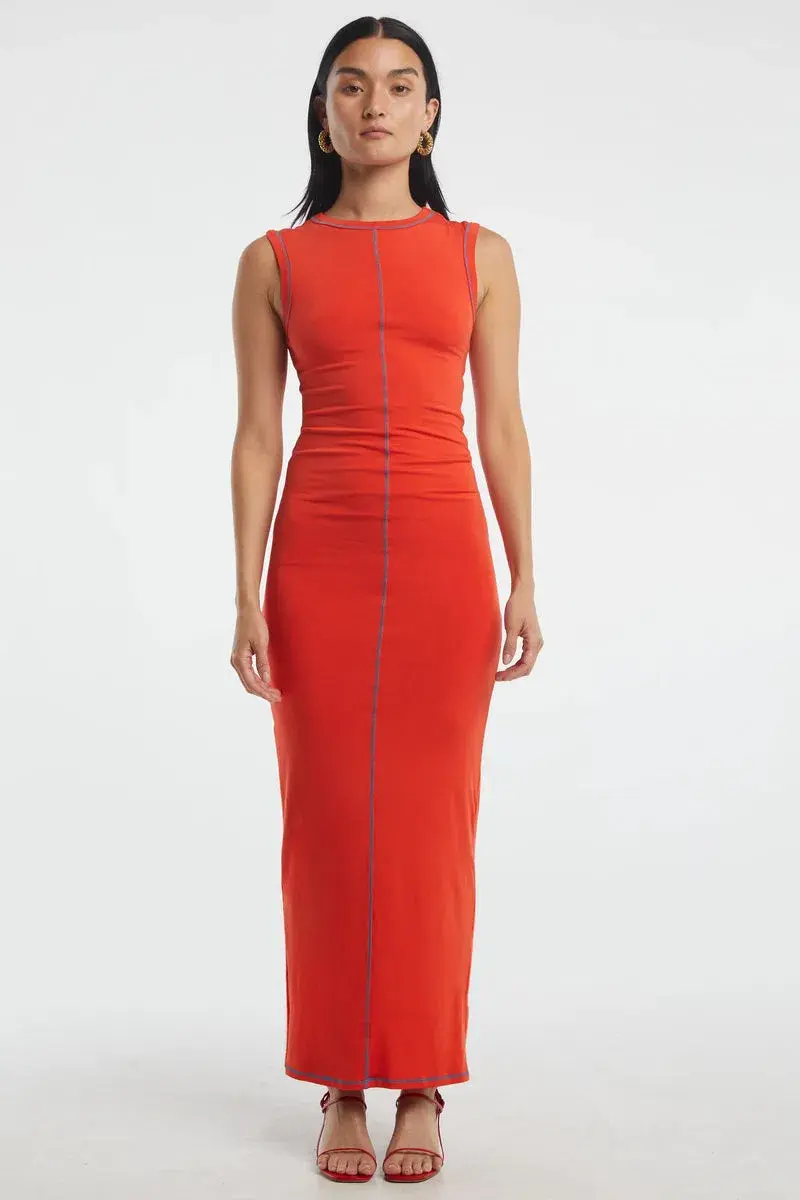 The Line by K Inez Dress Persimmon Size L/Au 12 - Image 1