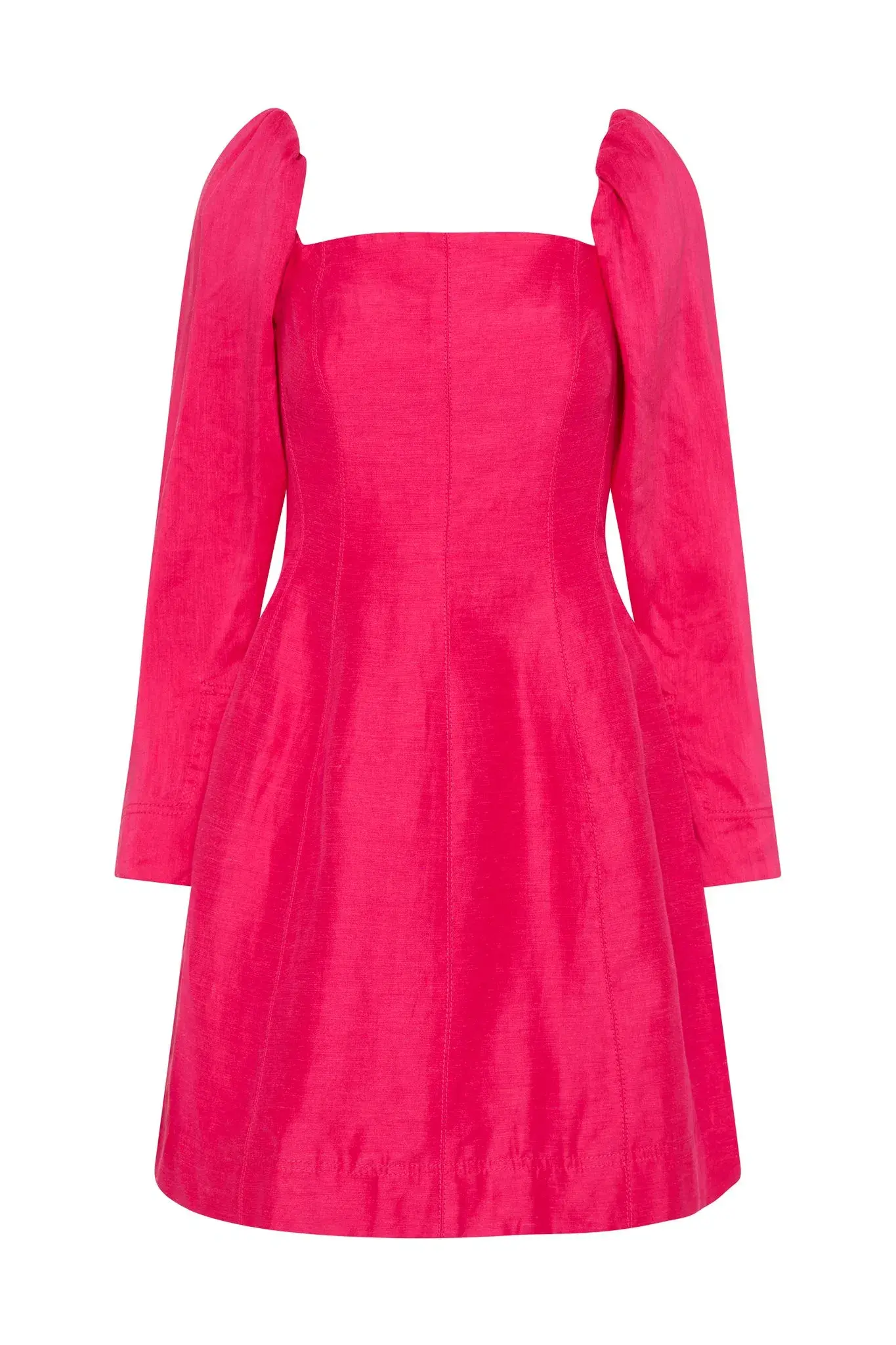 Aje Baret Sleeved Mini Dress Hot Pink Size 8 - Image 3
