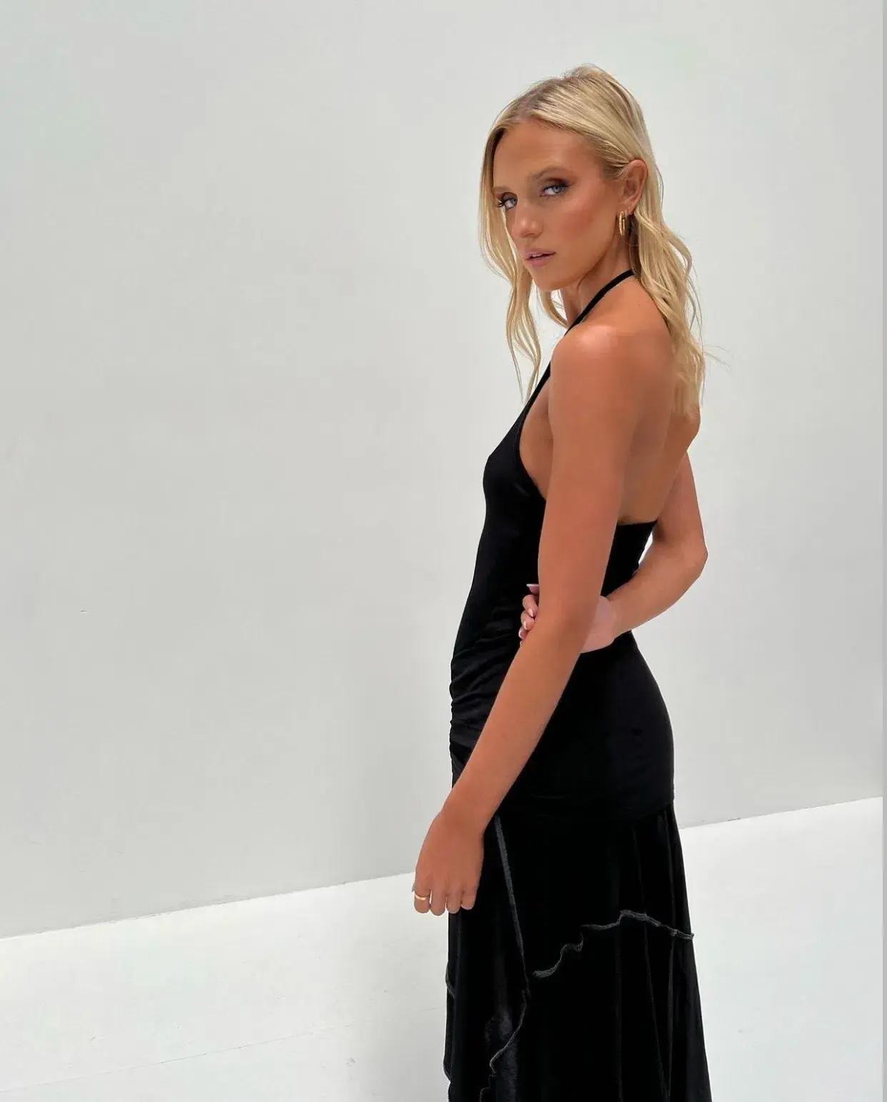 Diesel Draped Halter Neck Dress Black Size 10 - Image 3