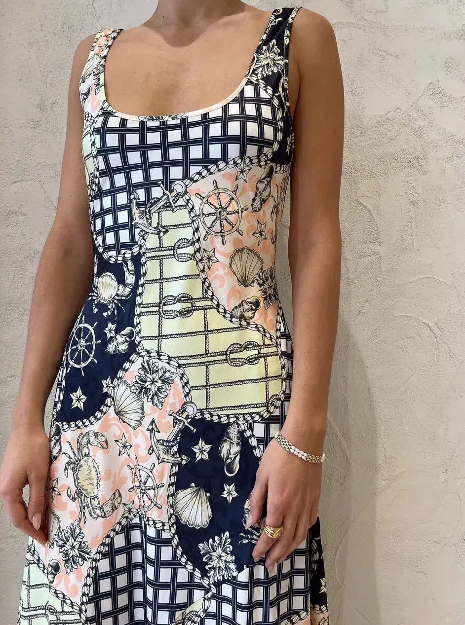 By Nicola Beneath The Stars Slip Dress in Geo Print Size 12 - Image 2