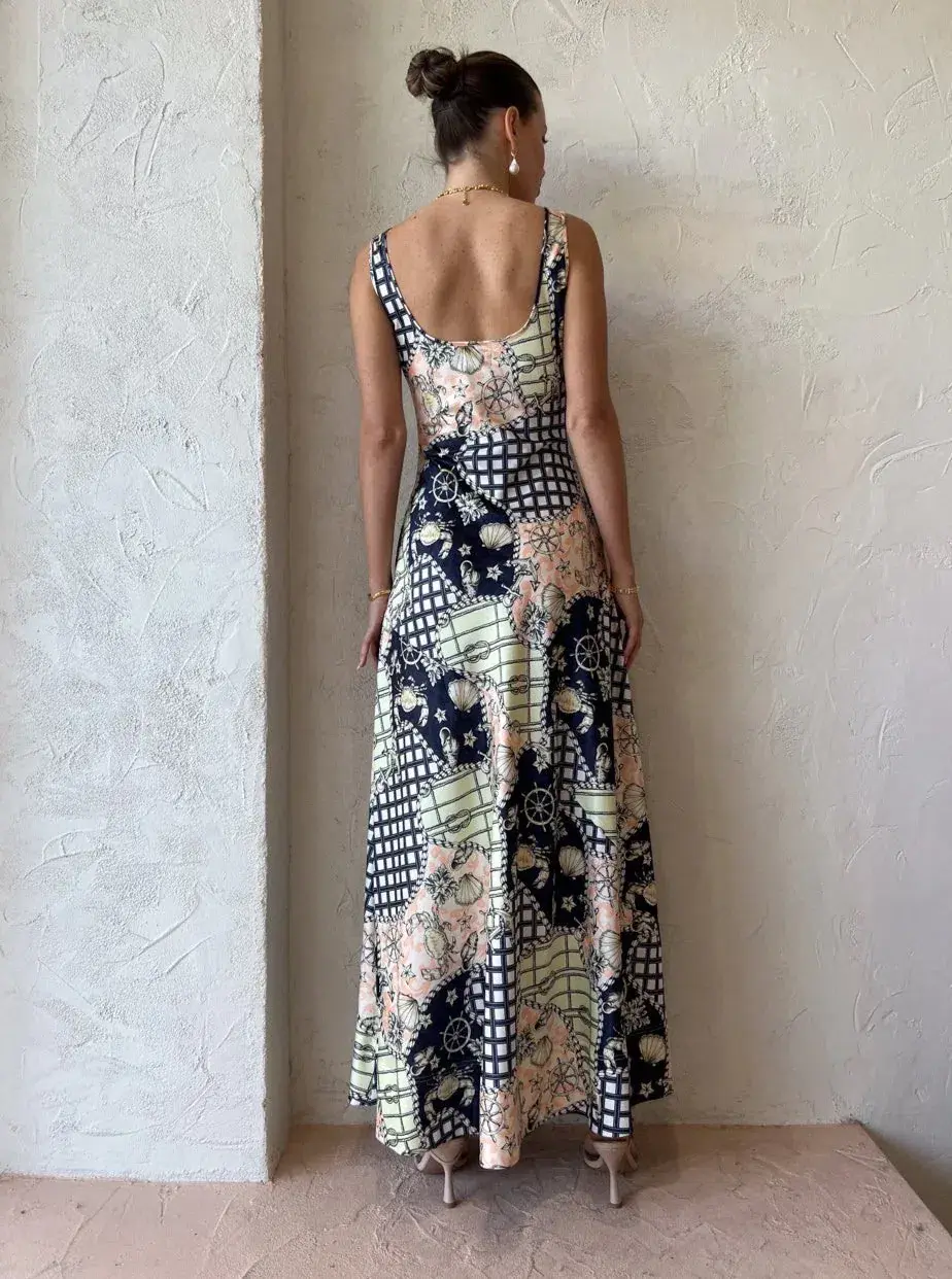 By Nicola Beneath The Stars Slip Dress in Geo Print Size 12 - Image 4