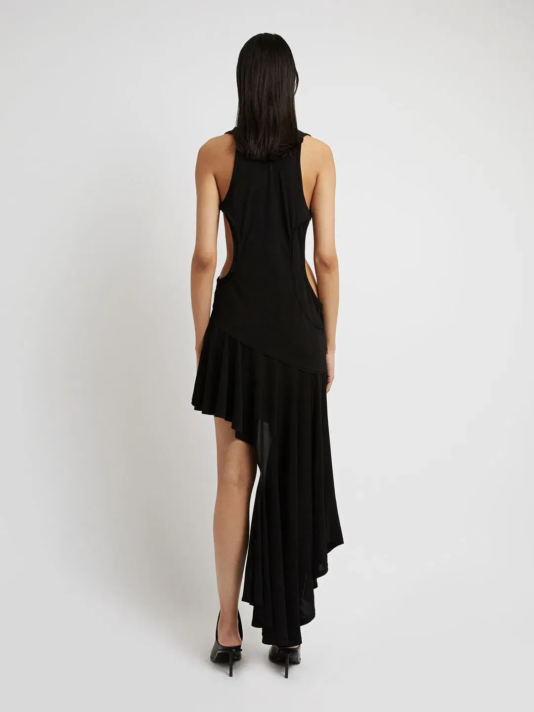 Christopher Esber Asymmetric Hem Dress Black Size 4 - Image 2