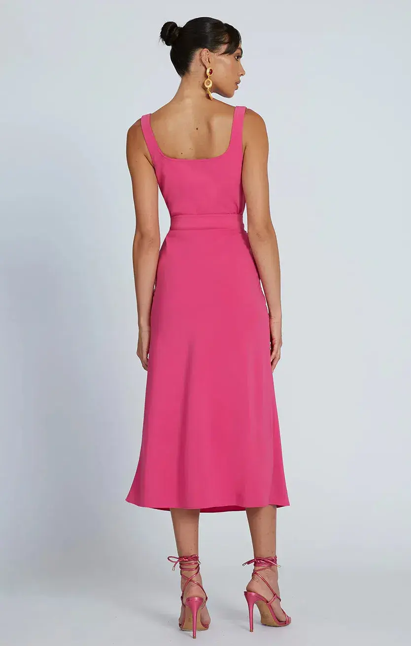 By Johnny Ora Midi Dress Pink Size 8 - Image 2