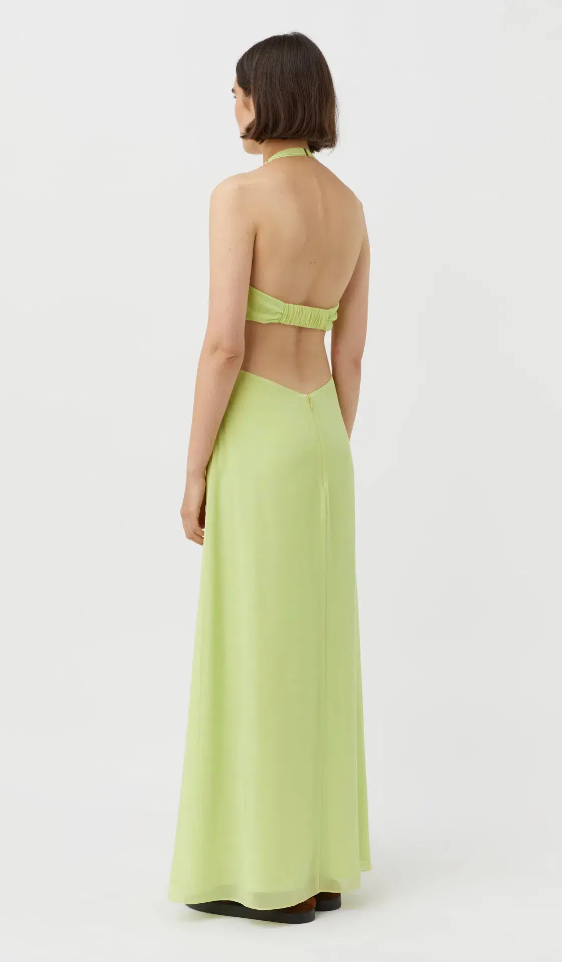 Camilla And Marc Zandar Cut Out Halter Dress In Apple Sorbet Au Size 12  - Image 3