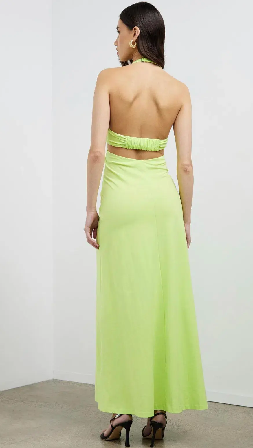 Camilla And Marc Zandar Cut Out Halter Dress In Apple Sorbet Au Size 12  - Image 5