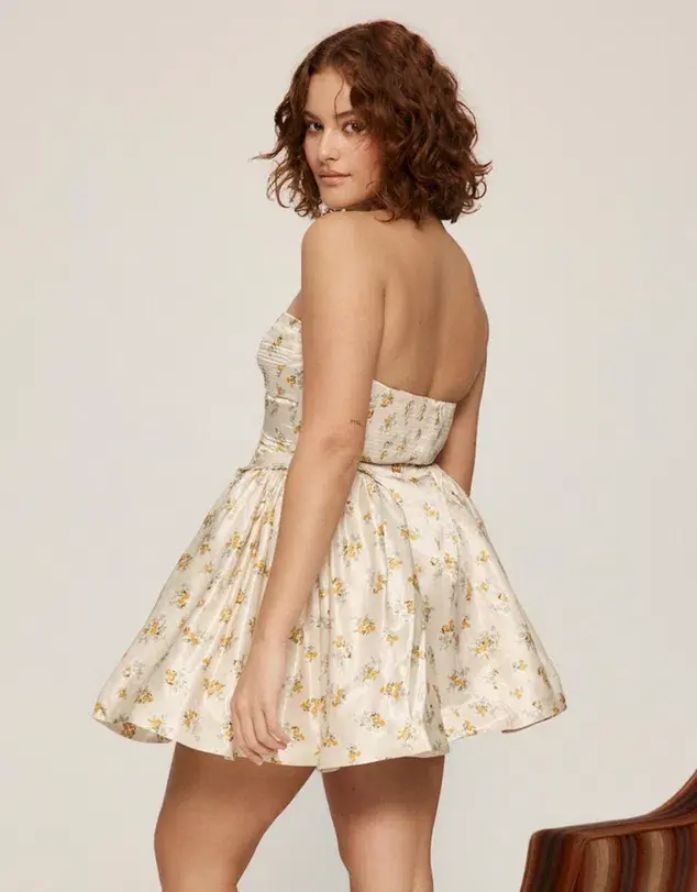 Alemais Bea Corset Mini Dress In Ivory Ladies Size 14  for rent on The Volte - main image