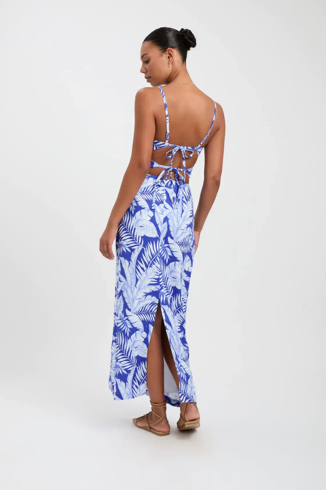 Kookai Justine Crop Top and Maxi Skirt Set Dazzling Blue Size 10 - Image 2