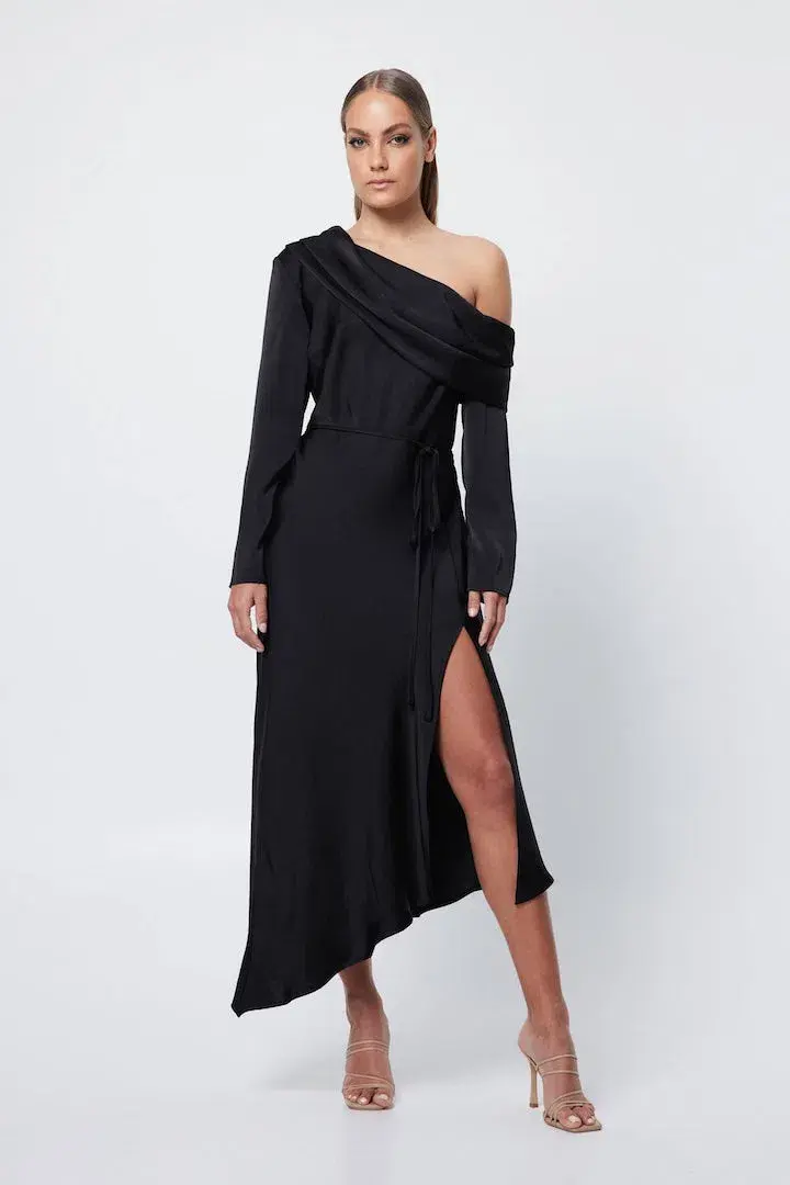 Mossman Two Souls Midi Dress Black Size 8 for rent on The Volte - main image