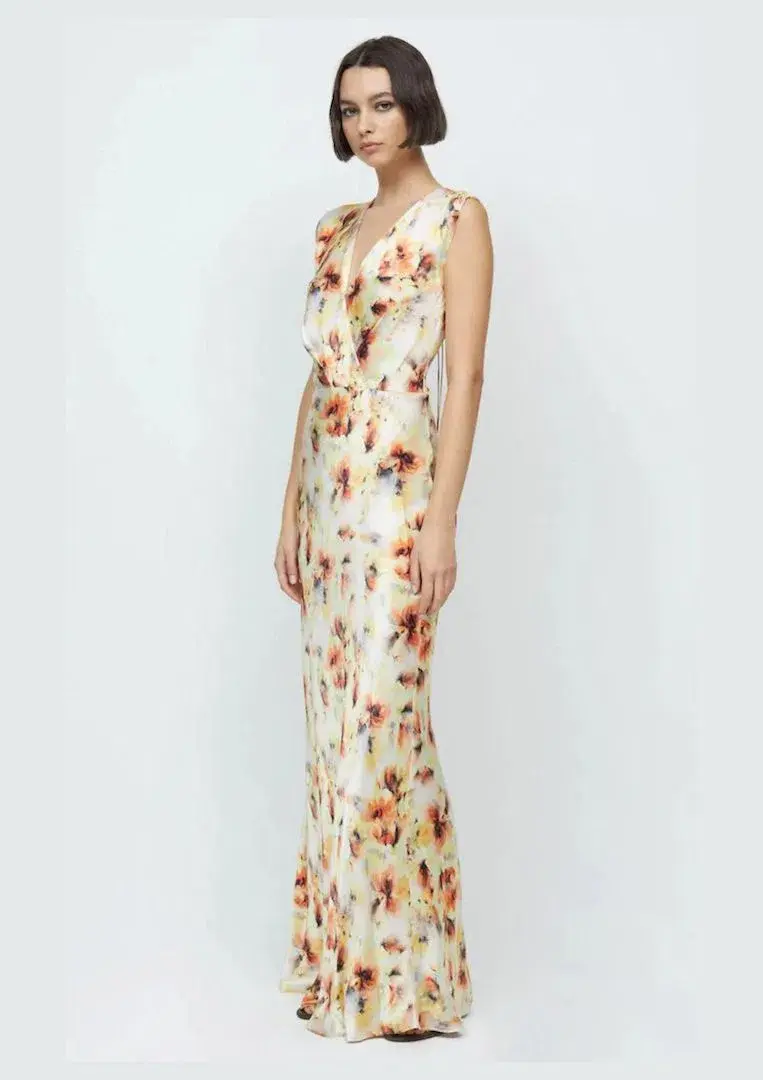 Bec & Bridge Sunset Floral Wrap Maxi Dress Size 10 - Image 1