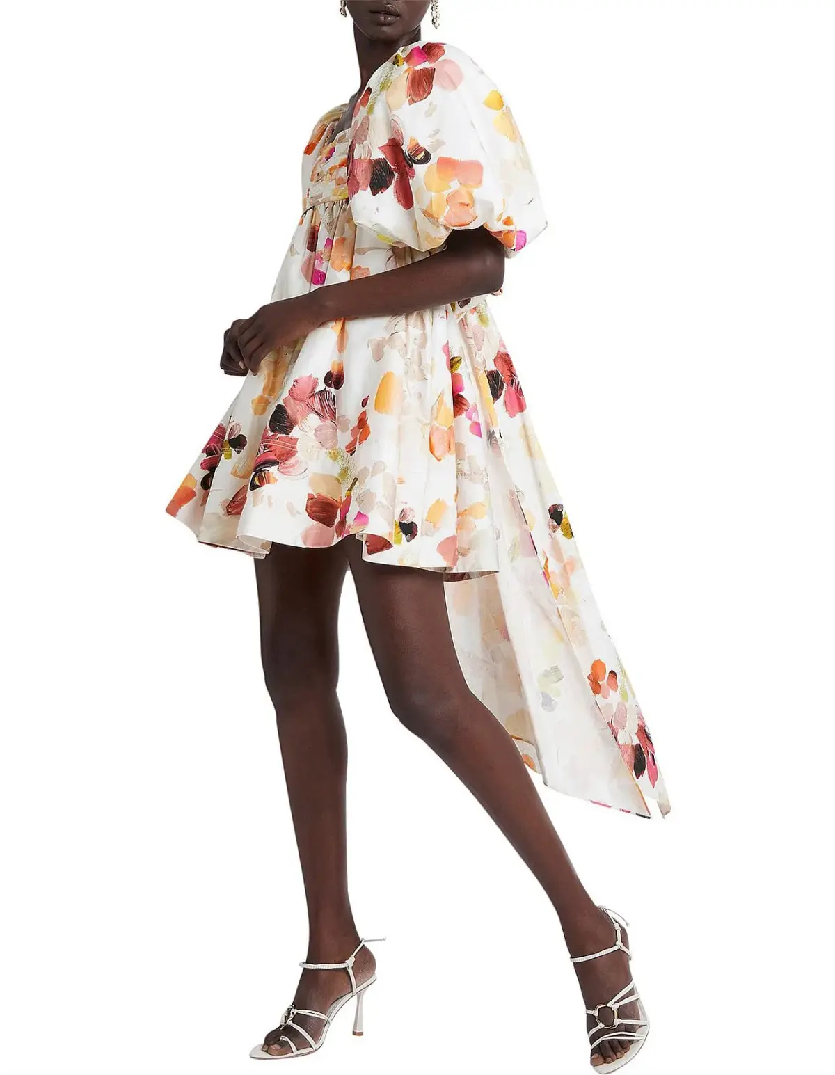 Aje Dassia Puff Sleeve Mini Dress Floral Size 10 - Image 5