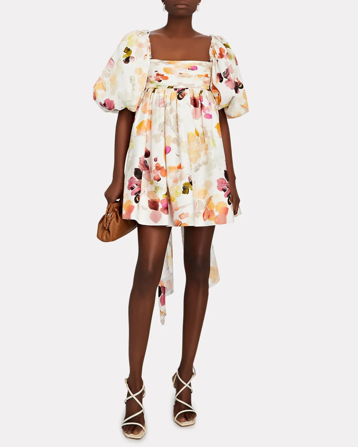 Aje Dassia Puff Sleeve Mini Dress Floral Size 10 - Image 1