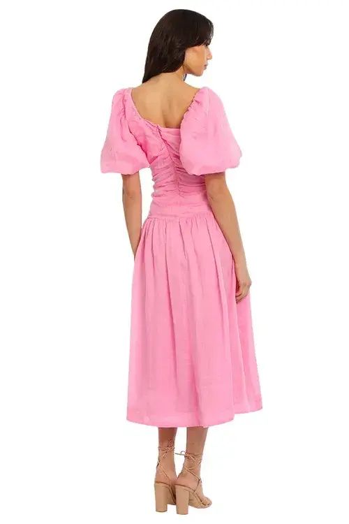 Nicholas Wren Midi Dress Pink Size 10 - Image 3