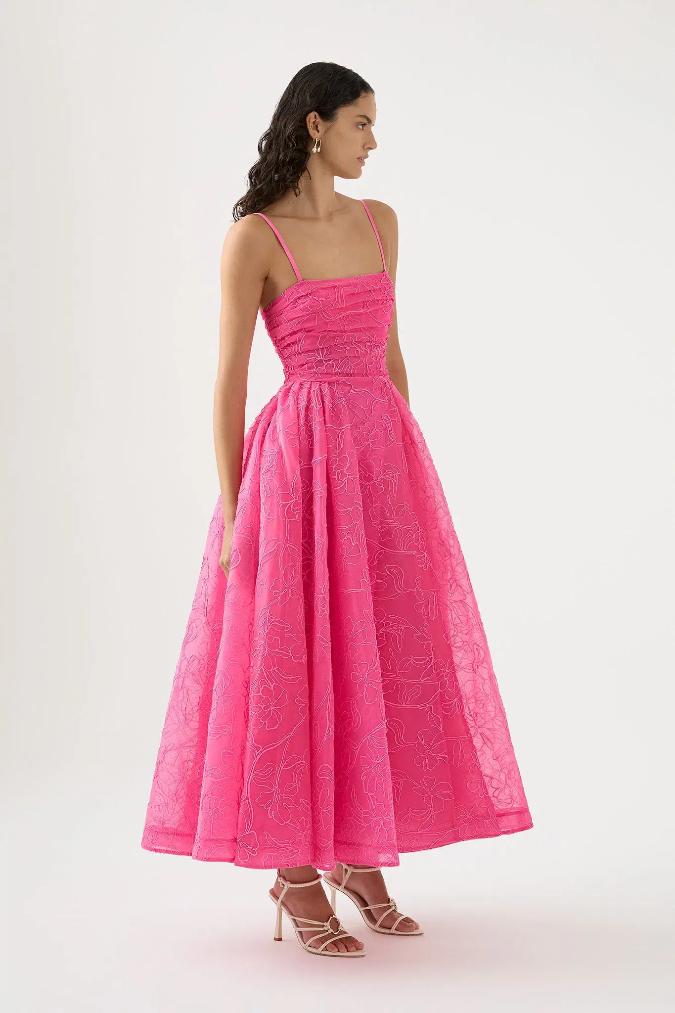 Aje Evangeline Cornelli Maxi Dress Protea Pink Size 6 - Image 1