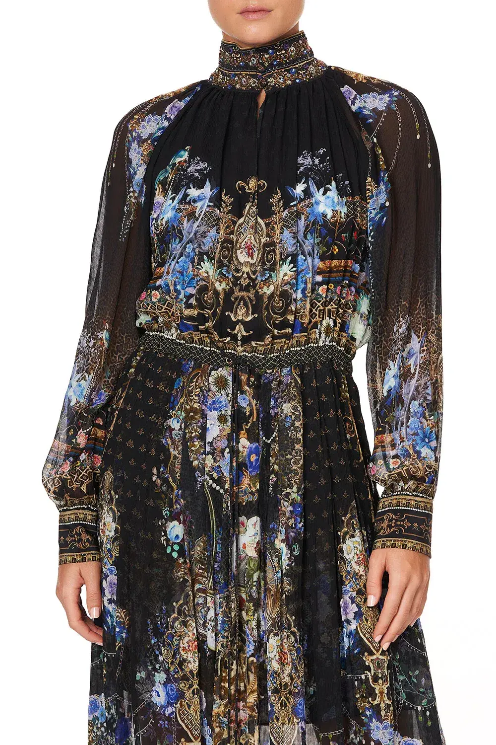 Camilla Long Sleeve Dress With Collar Palace Playhouse Size 10  - Image 4