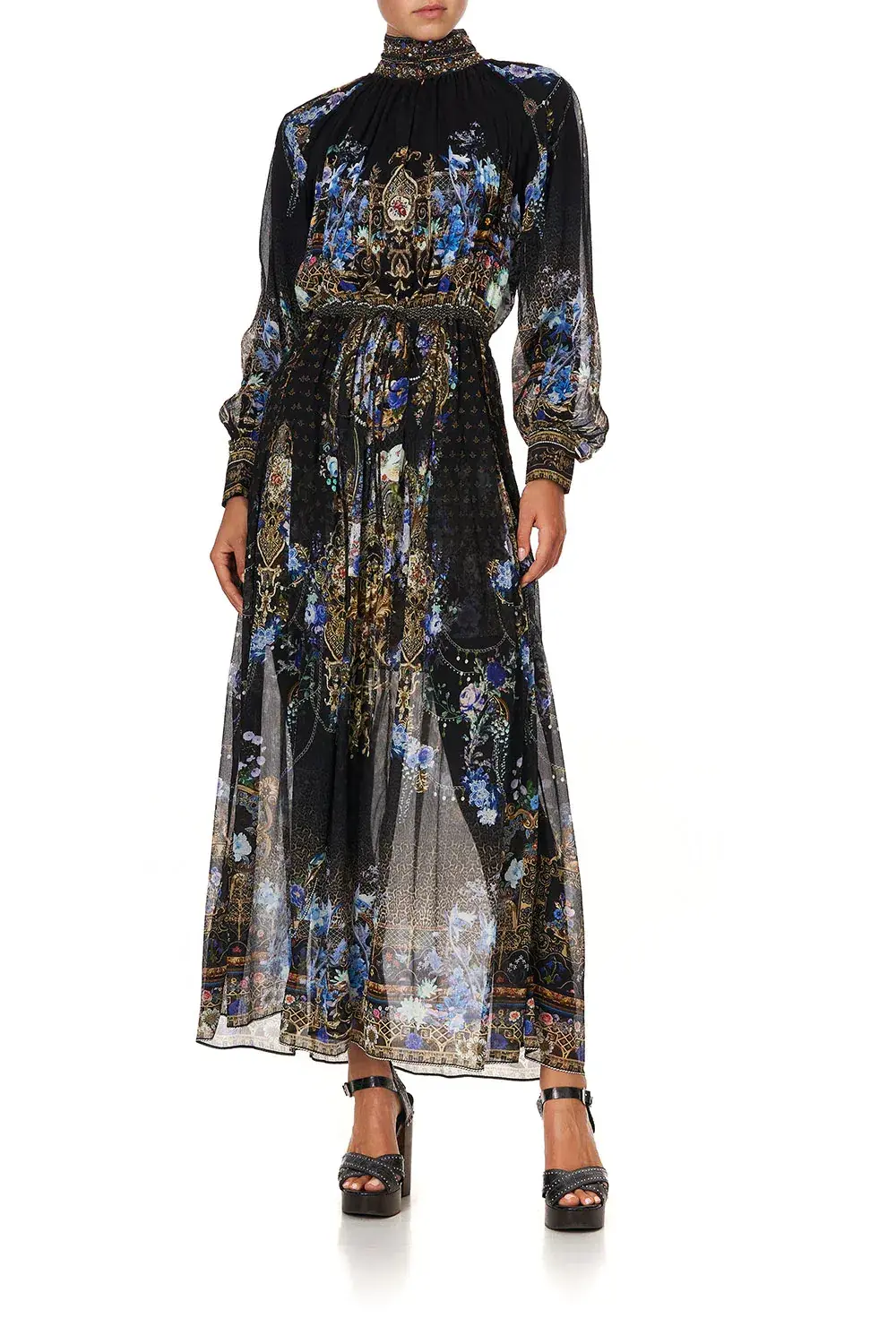 Camilla Long Sleeve Dress With Collar Palace Playhouse Size 10  - Image 1
