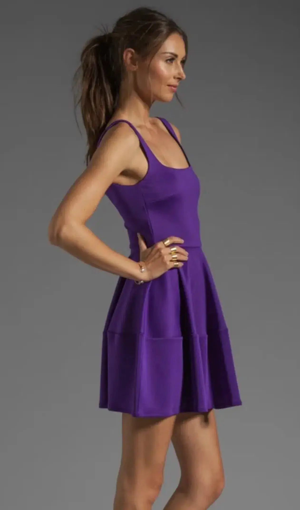 Camilla & Marc Pendentive Violet Techno Scuba Dress Purple Au Size 6 - Image 2