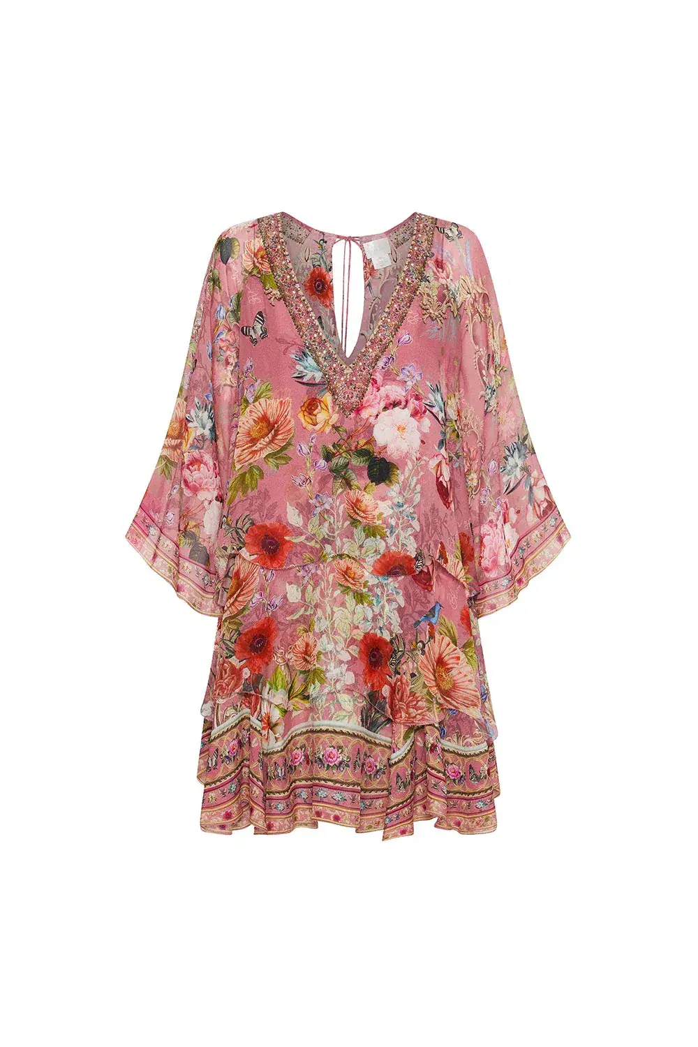 Camilla Layered Frill Short Dress Floral Size XXS/ Au 4 - Image 4