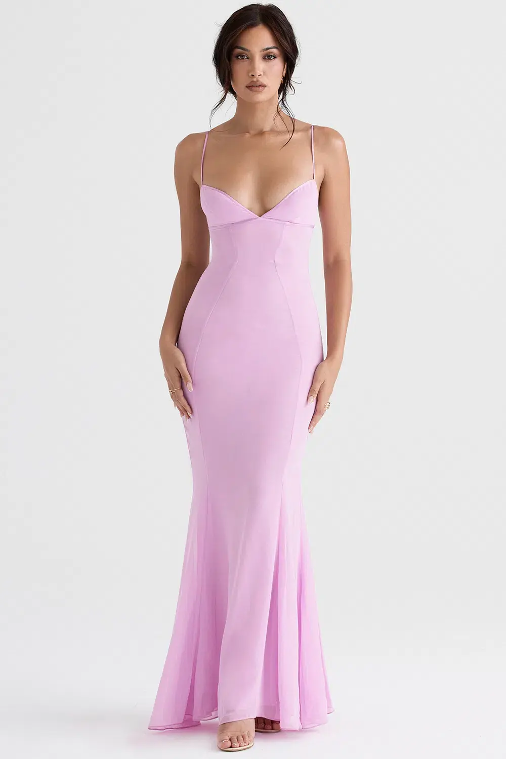 House of CB Loren Dress Pink Size S/AU 8 for rent on The Volte - main image