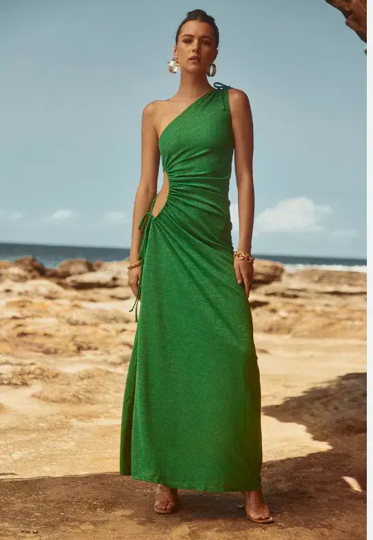 Sonya Moda Nour Maxi Dress In Forest Green Size AU 10 - Image 1