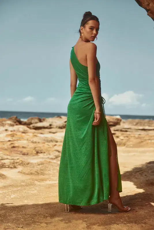 Sonya Moda Nour Maxi Dress In Forest Green Size AU 10 - Image 2